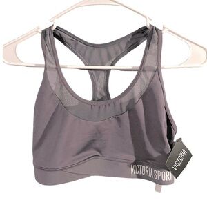 NWT Victoria's Secret Sport Bra Purple Mesh Back Racerback Sz M